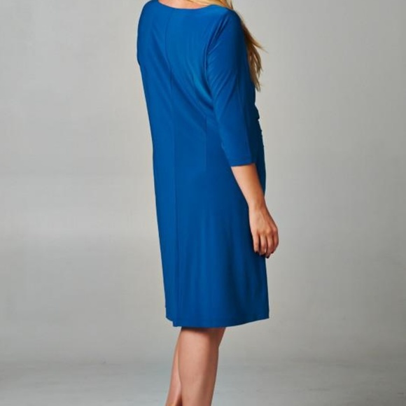 Christine V Plus Size Side Ruffle Dress - Picture 6 of 7